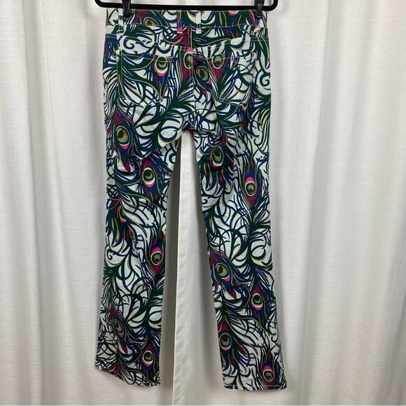 Lilly Pulitzer Tickle Me Fancy Peacock Feather Palm Beach Fit Pants Sz.6 - Picture 8 of 13